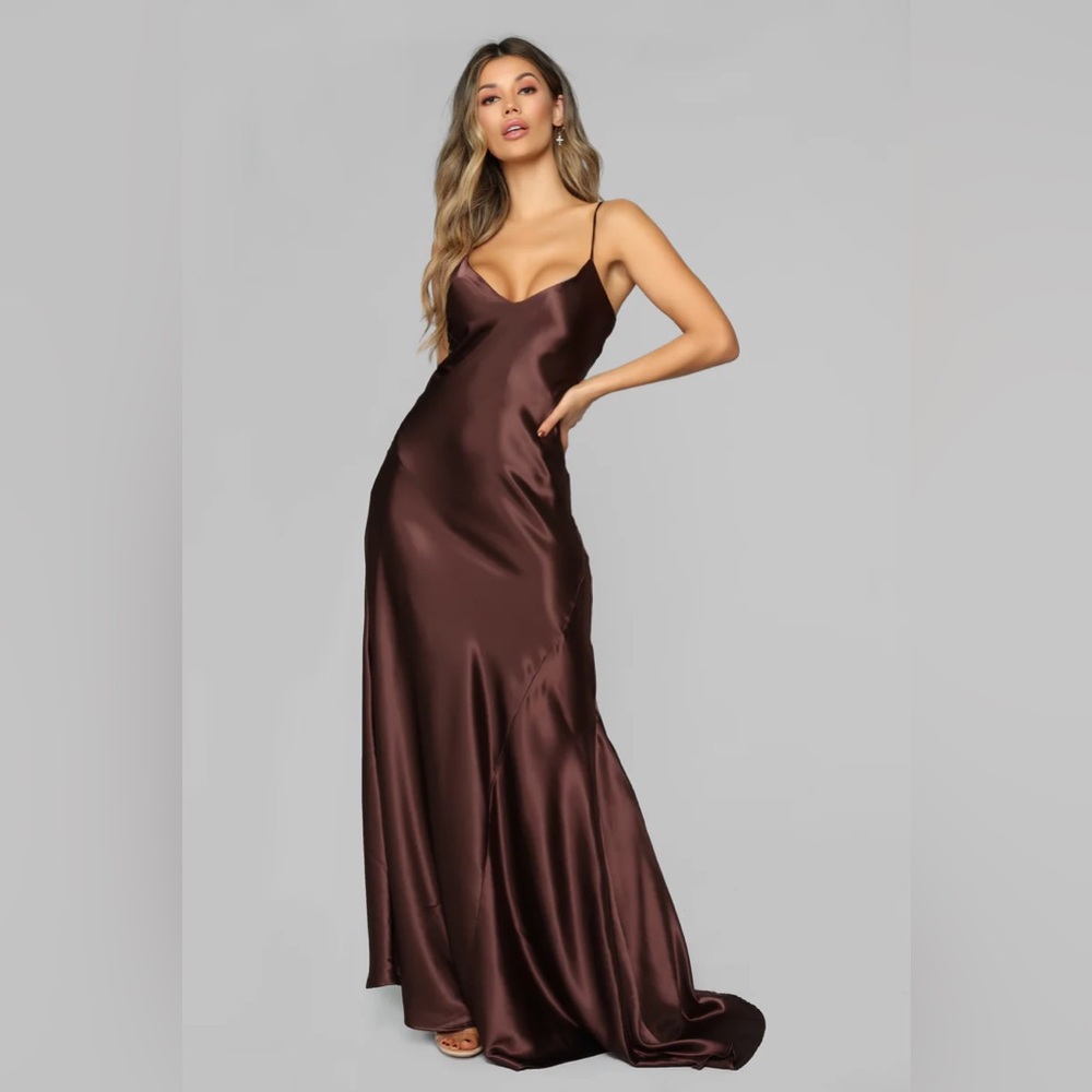 Fashion Nova Elegant Satin Maxi Dress